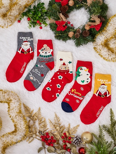 Дълги празнични чорапи за жени Royalfashion 5/бр.