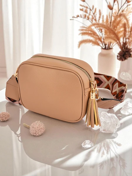 Royalfashion Малка дамска чанта от еко кожа с цветна каишка Kovi Lace