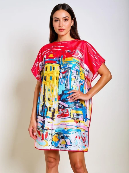 Рокля Парео Callista от Royalfashion – цветна, универсална, до коляното