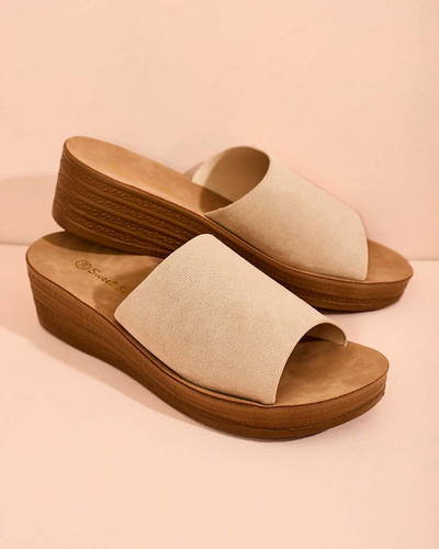 Royalfashion Women's Saffil low-heeled flip-flops