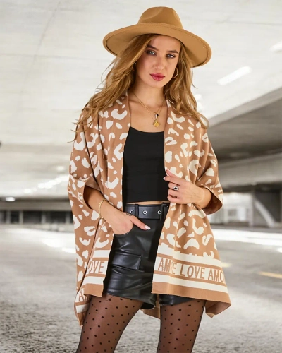 Royalfashion Дамско пончо с принт