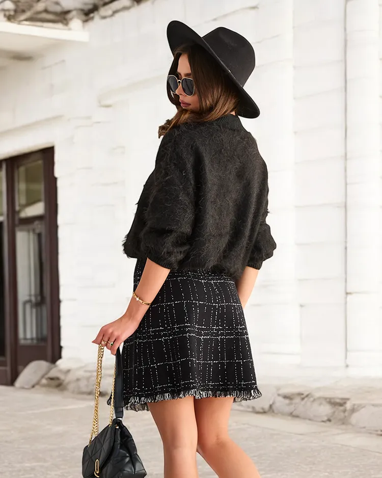 Royalfashion Дамска къса пола с принт