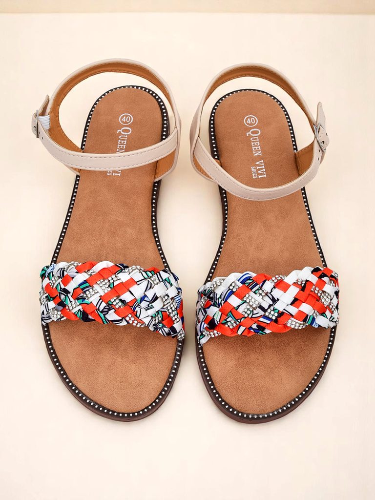 Royalfashion Дамски сандали на равна подметка ColorStrap