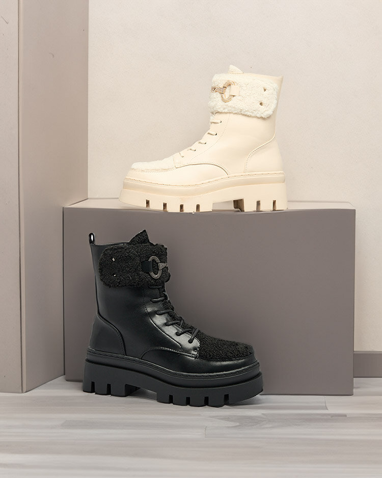 Royalfashion Дамски ботуши с овча кожа Faeltone