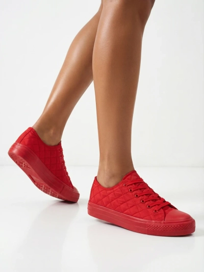 Дамски Кецове Stella Червени Текстилни Спортни за Лятото