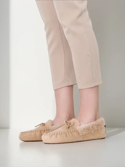 Луксозни дамски мокасини с мех Ahtikes