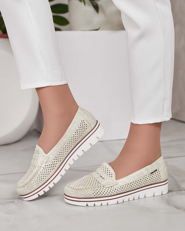 Royalfashion Ажурни дамски мокасини Leteller