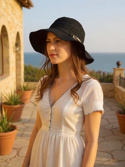 Royalfashion Дамска шапка, украсена с панделка Lily Belle