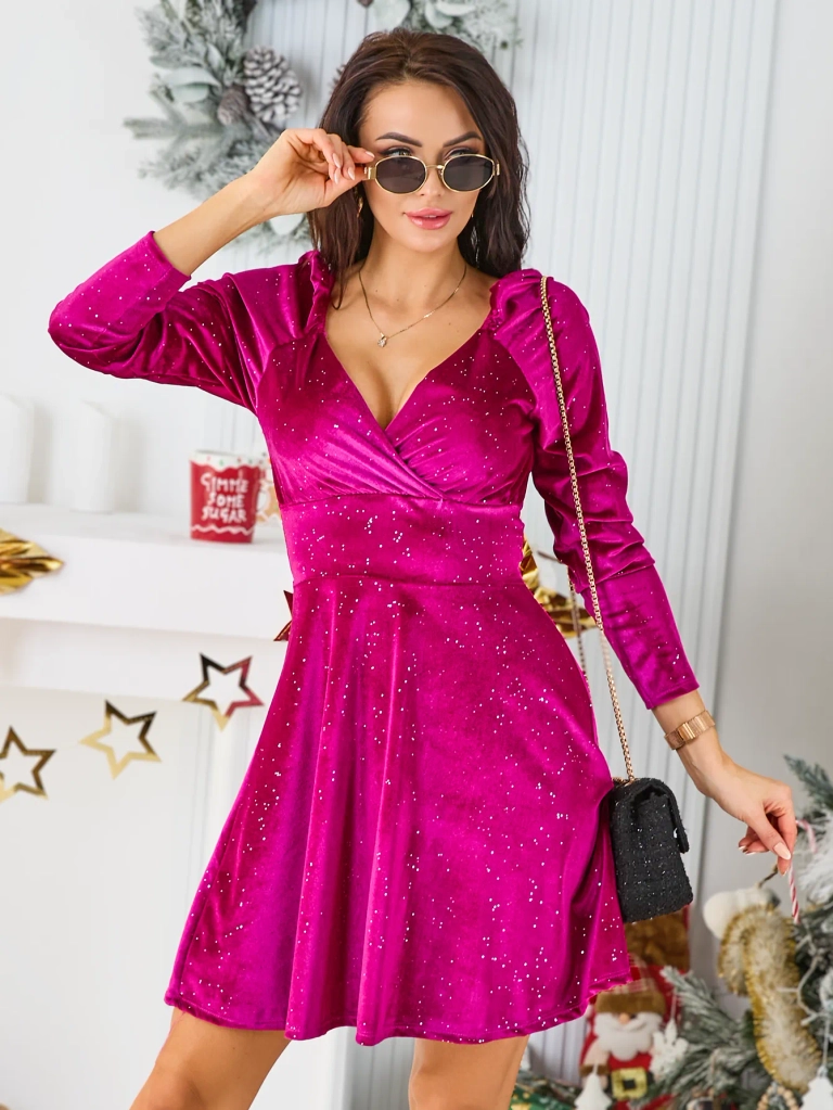 Royalfashion Женска рокля с камъчета