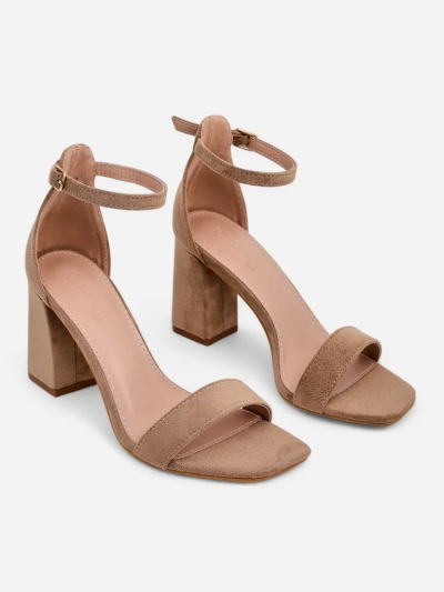 Royalfashion Женски сандали от еко велур Qwadrat