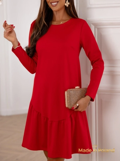 Дамска мини рокля с волан