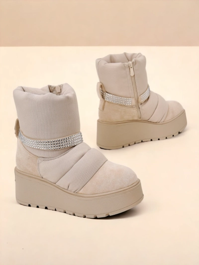 Royalfashion Дамски клиновидни зимни ботуши Renosi