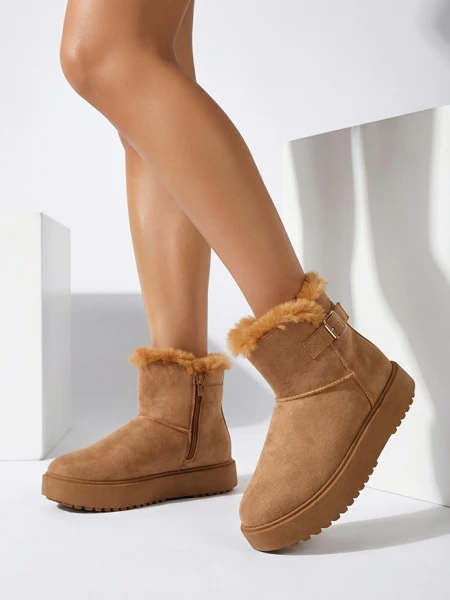 Royalfashion Къси дамски боти тип сноубутс Aurelia Classico