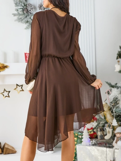 Royalfashion Класическа дамска рокля с дължина до коляното