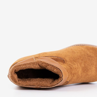 Боти Eliana от екологичен велур на ток