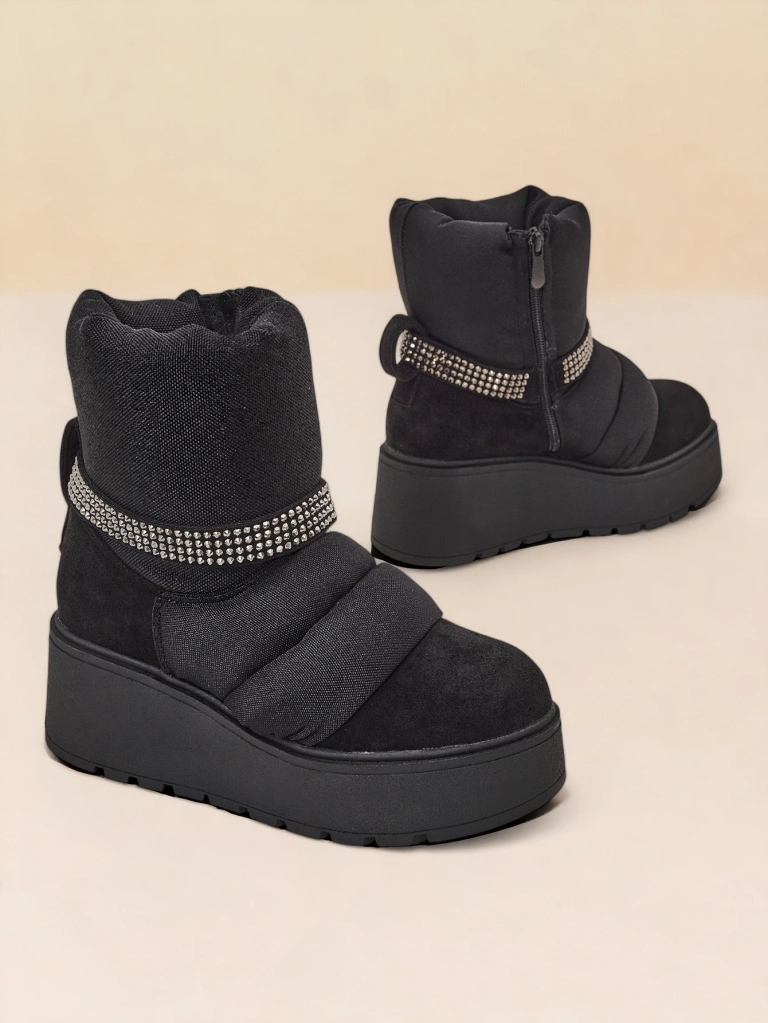 Royalfashion Дамски боти със скрит клин Renosi