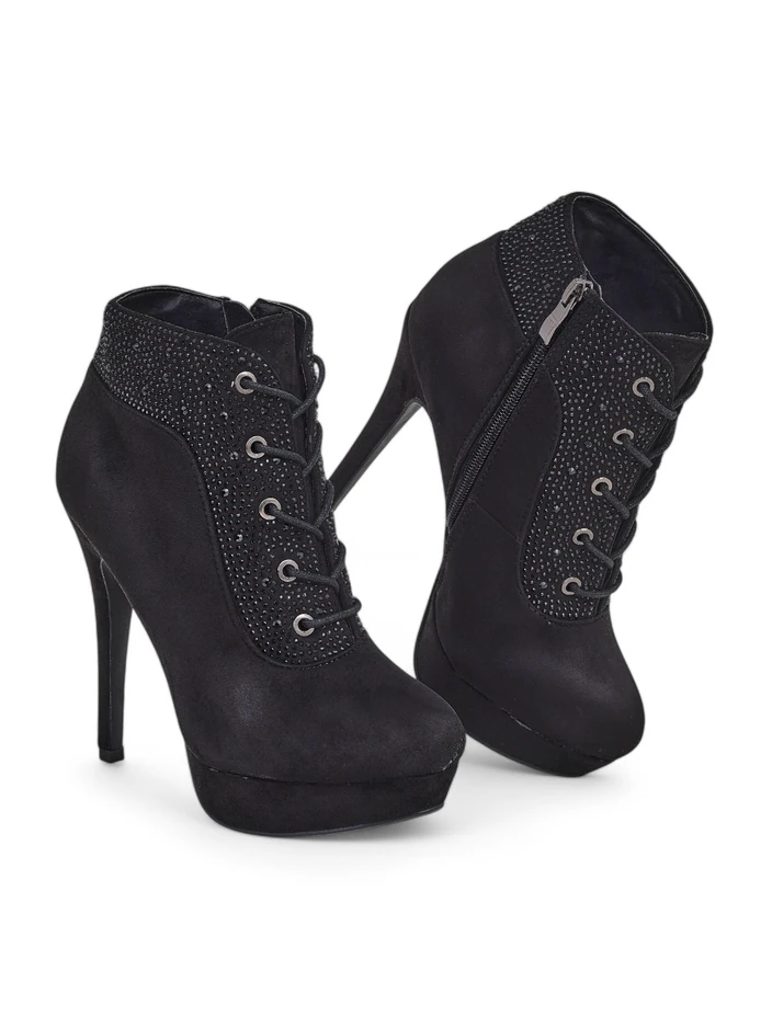 Royalfashion Дамски обувки с токче и камъни Efelolo