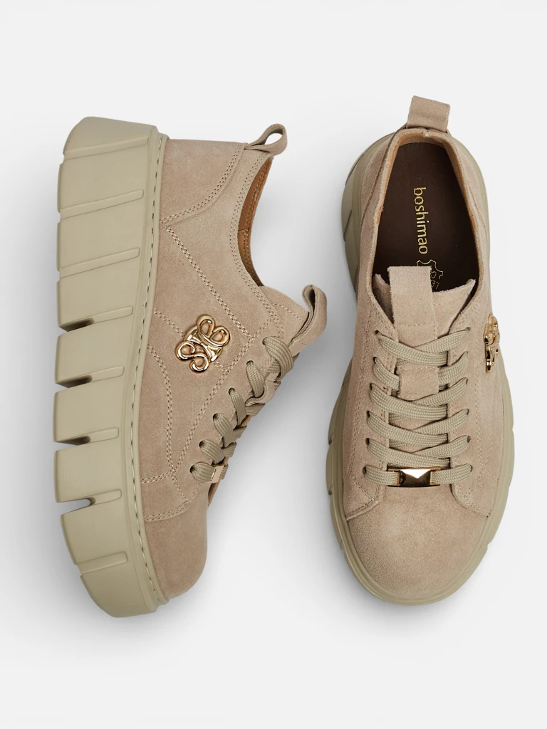 Спортни дамски маратонки от естествена кожа Renos