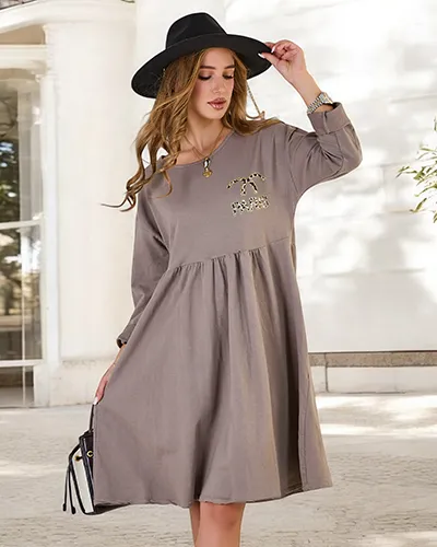 Royalfashion Дамска рокля от плат