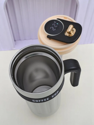 Royalfashion Термочаша с кана и температурен сензор Кафе чаша