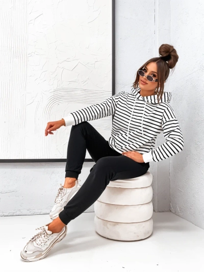 Royalfashion дамски комплект анцуг с райета