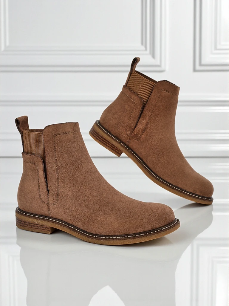 Дамски боти в стил Челси от еко-велур Veysi