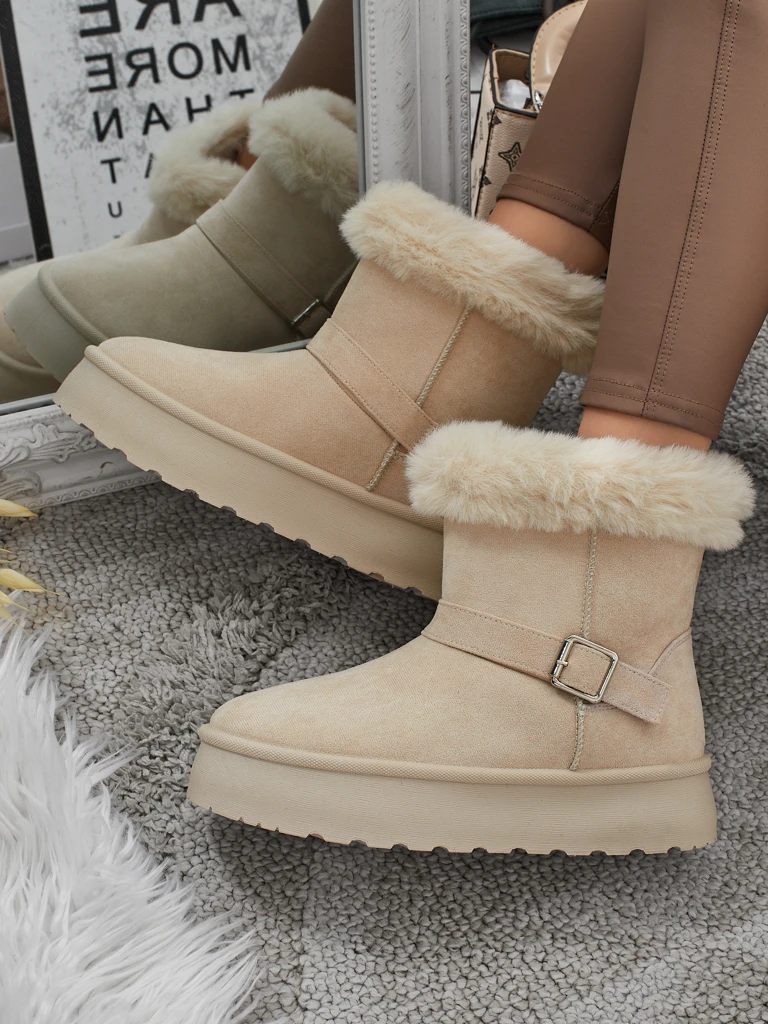 Royalfashion Къси дамски боти тип снегоходки Myrelle