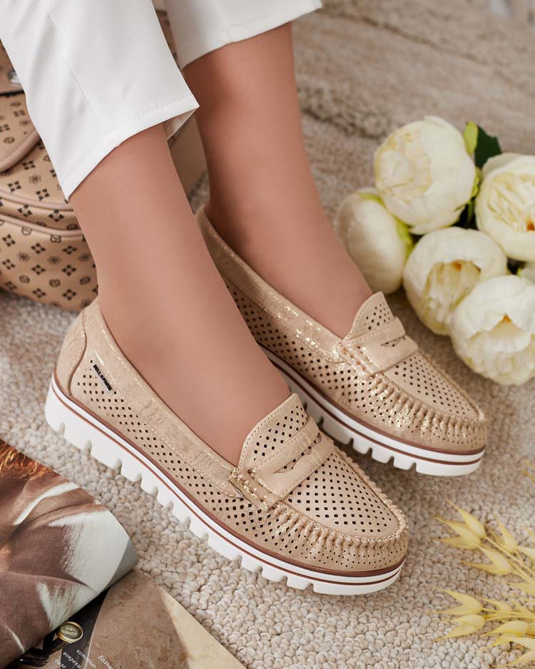 Royalfashion Ажурни дамски мокасини Leteller