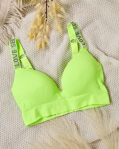 Royalfashion Дамски оребрен сутиен