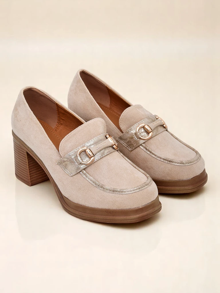 Royalfashion дамски лофери на масивен ток Apareus