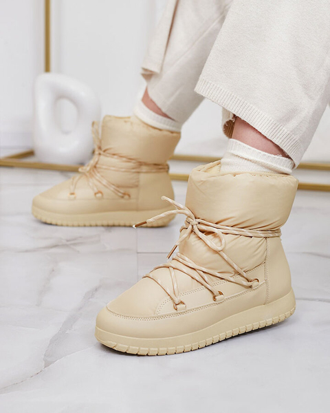 Royalfashion Дамски ботуши за сняг в бежов цвят Iredas