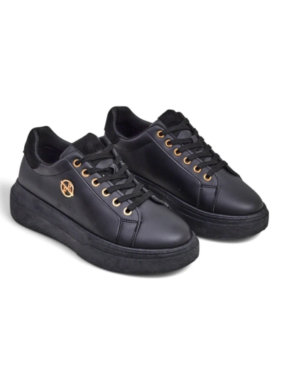 Дамски сникърси Erato Nero на платформа от екологична кожа 5 см