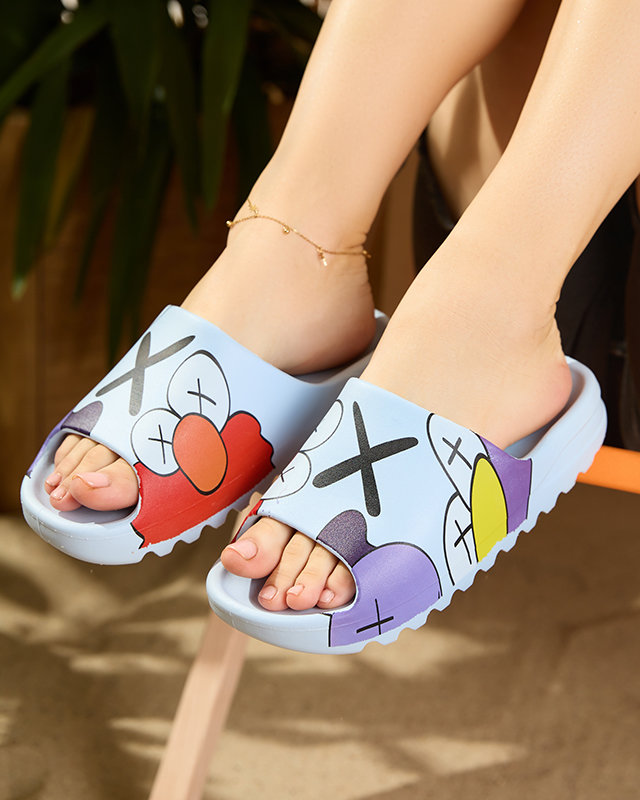 OUTLET Сини дамски джапанки Elmino - Обувки