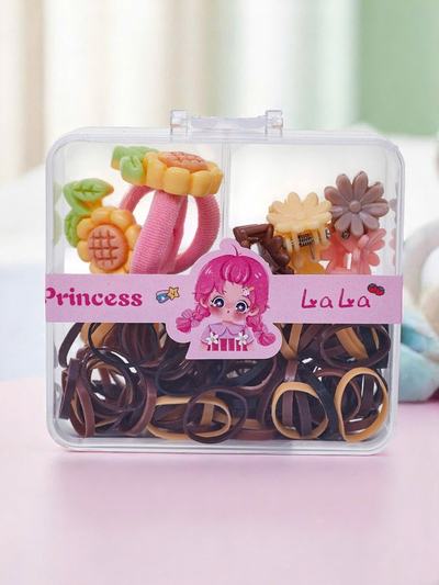 Royalfashion Комплект щипки и ластици за коса за деца MiniJoy