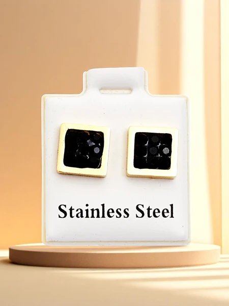 Royalfashion Square дамски обеци с цирконий