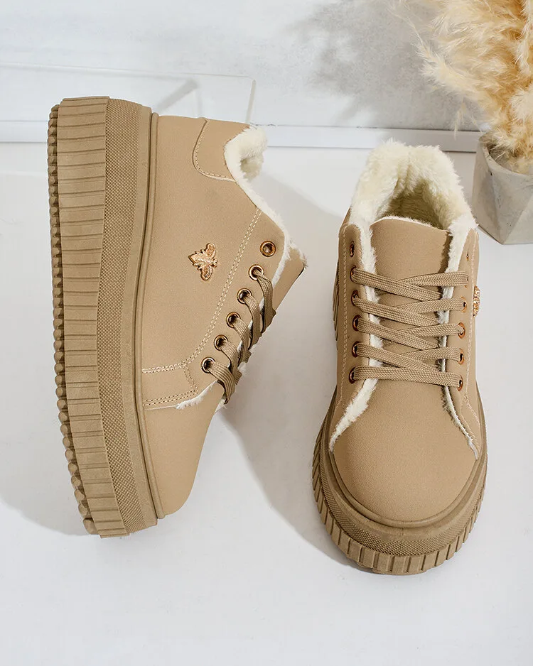 Royalfashion Затоплени дамски маратонки с кожа Noxu