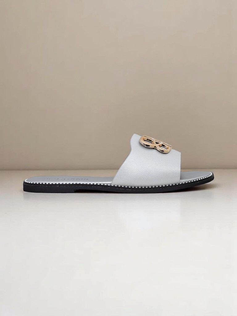 Royalfashion Дамски чехли на равна подметка Aura Gold