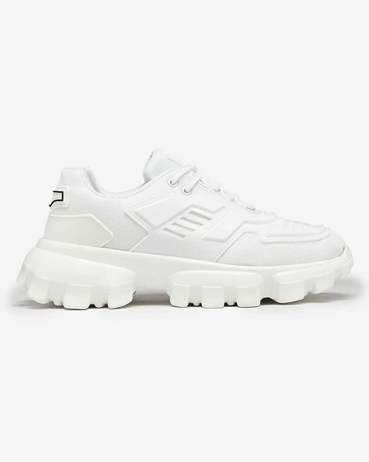 Royalfashion Бели спортни маратонки от плат за мъже Lamkim