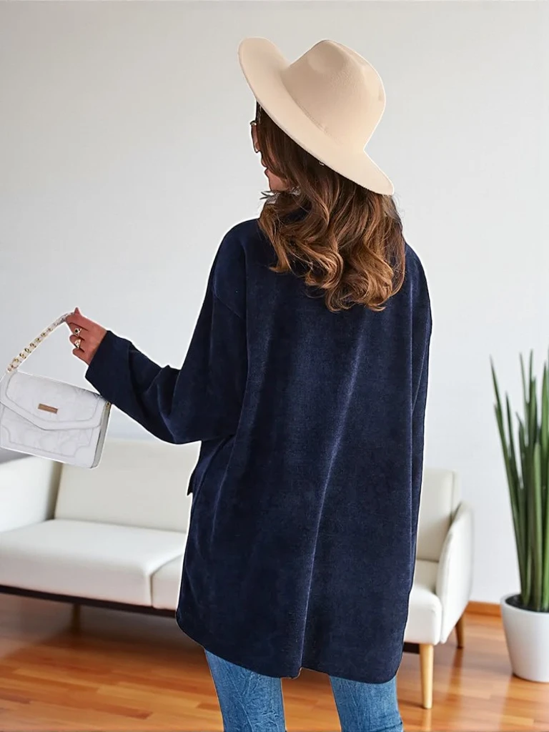 Дамски кардиган Royalfashion със златни копчета PLUS SIZE