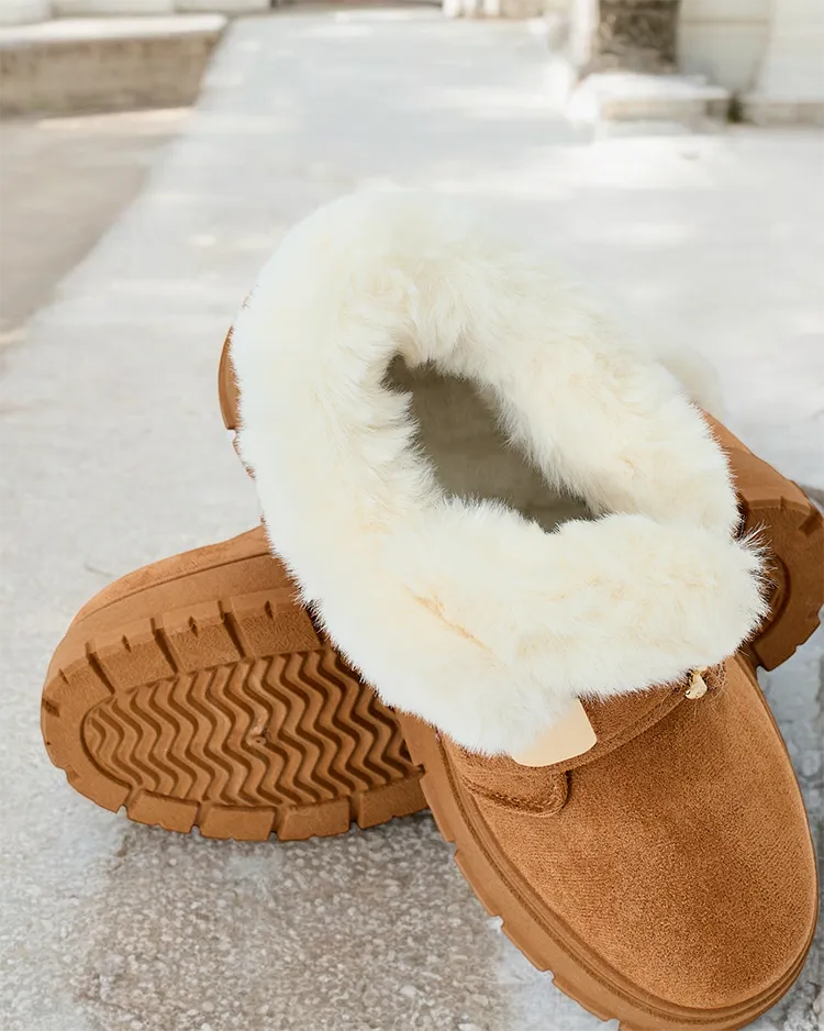 Royalfashion Дамски къси ботуши a'la snow boots Dobis