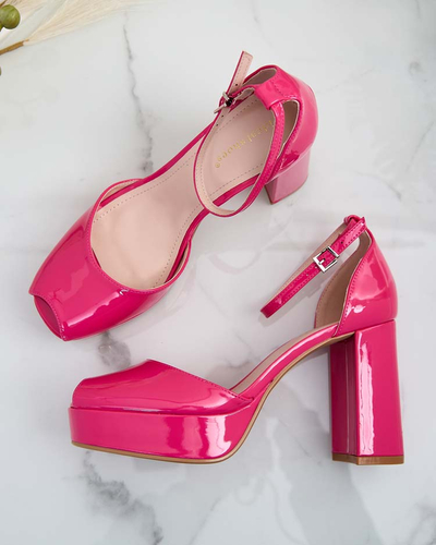 Royalfashion Дамски сандали Lefeyoa с лакиран ток