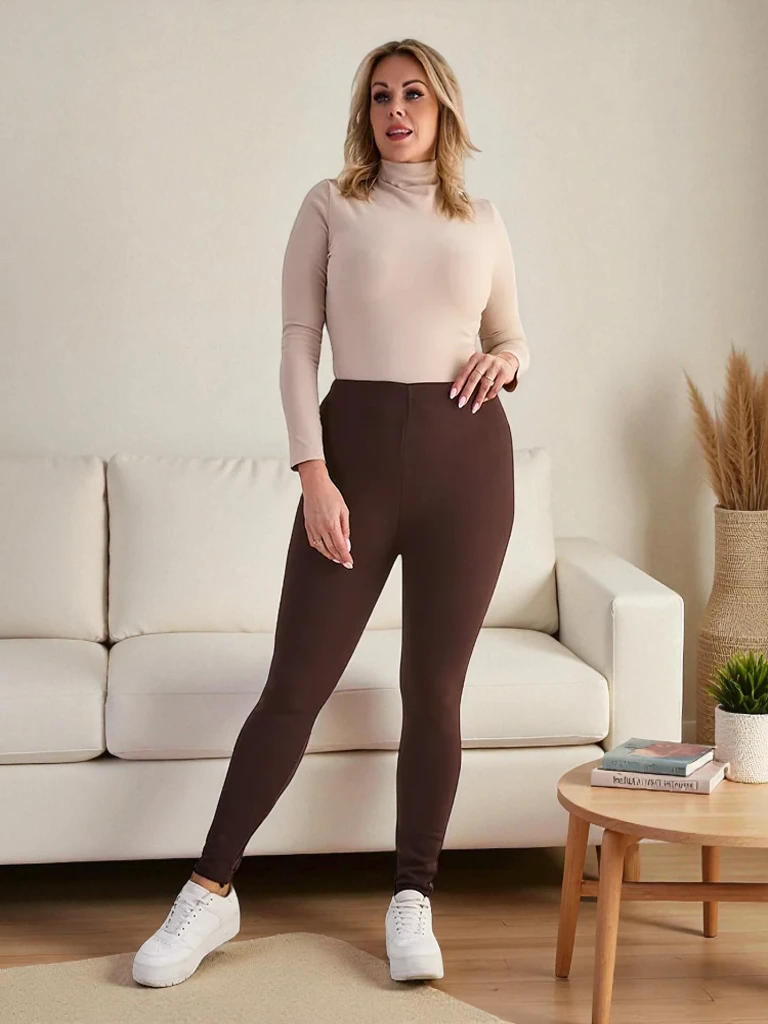 Royalfashion Дамски изолирани панталони тип "трегери" PLUS SIZE