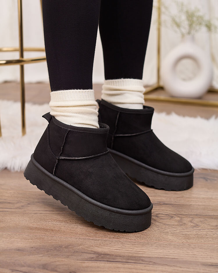 Royalfashion Черни дамски ботуши за сняг на платформа Ersinella