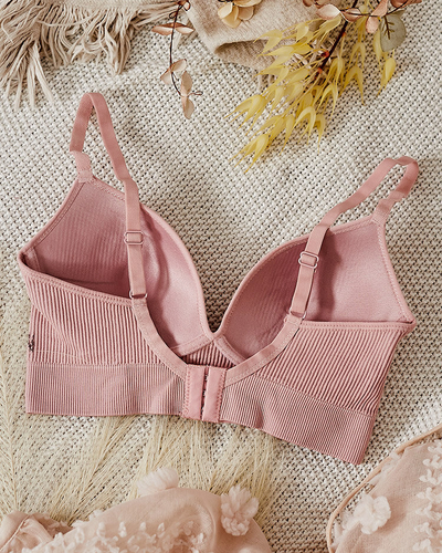 Royalfashion Дамски оребрен сутиен