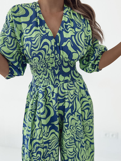 Royalfashion Дамски гащеризон с шарки