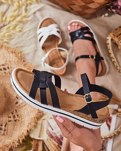 Royalfashion Дамски сандали с платформа от екокожа Noppis