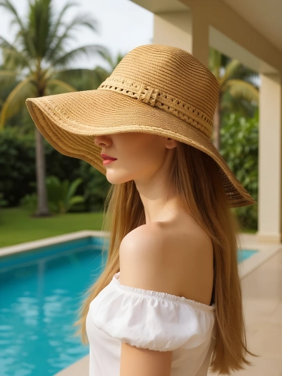 Royalfashion Дамска сламена шапка Falina