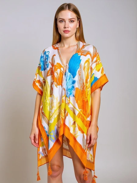 Лятно парео Royalfashion AURELIA - многоцветна рокля до коленете