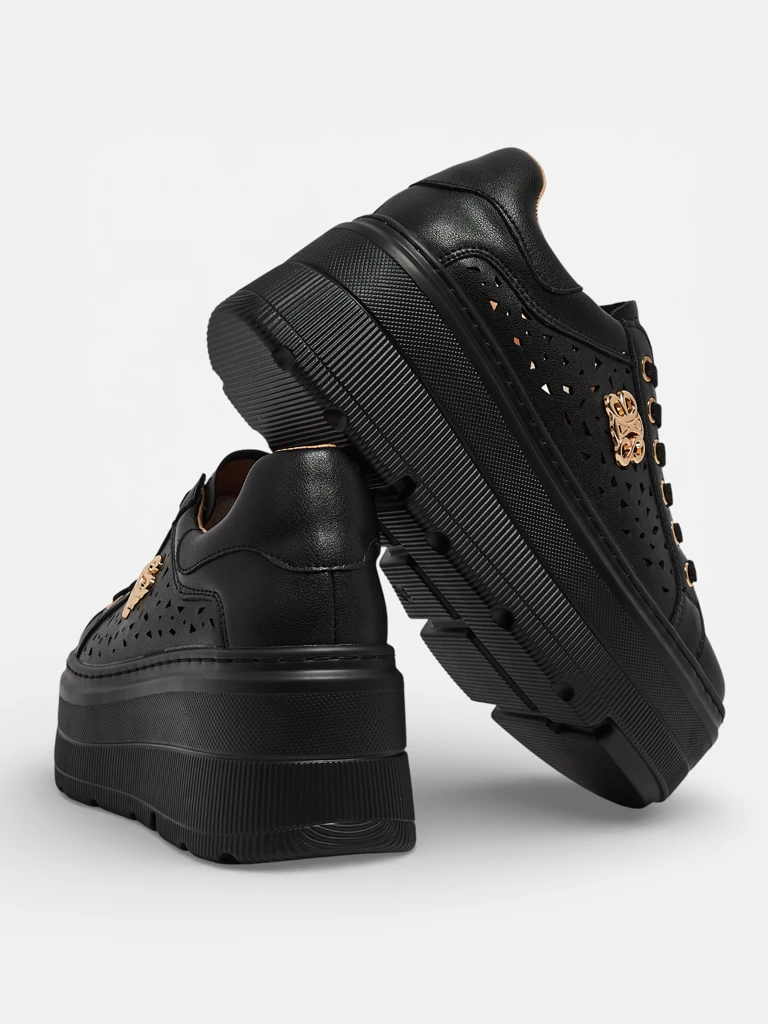 Ажурни дамски спортни сникърси от естествена кожа Atelle