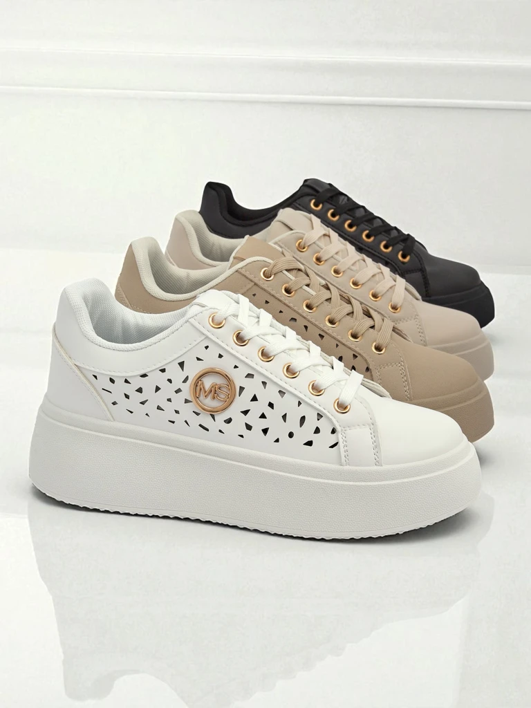 Aurelia Bianca – Бели Сникърси Платформа Royalfashion Ecru